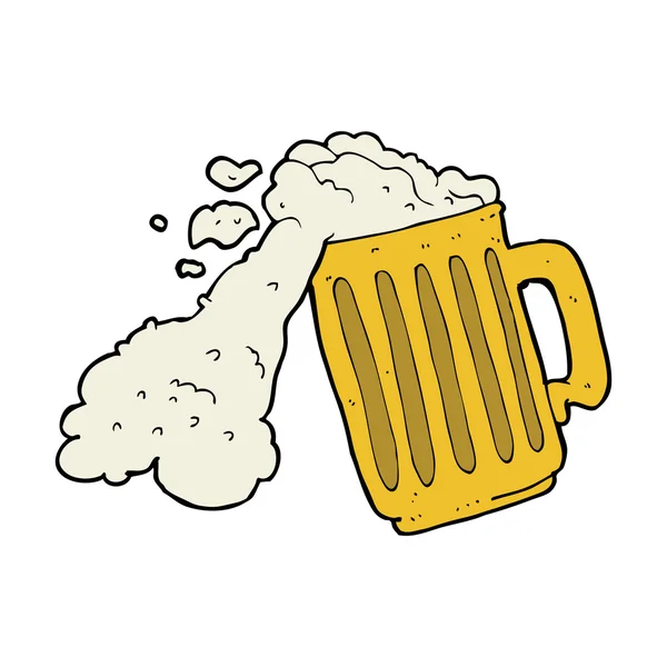 Zeichentrickkrug Bier — Stockvektor
