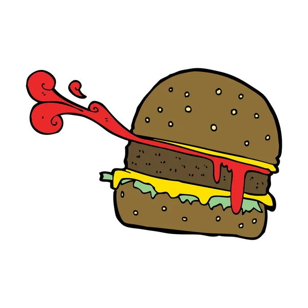 Karikatür burger — Stok Vektör