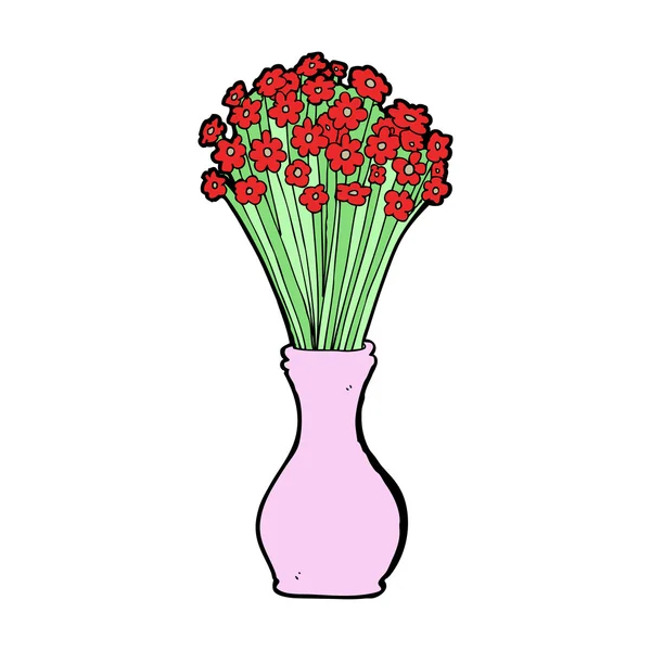 Flores de desenhos animados em pote —  Vetores de Stock