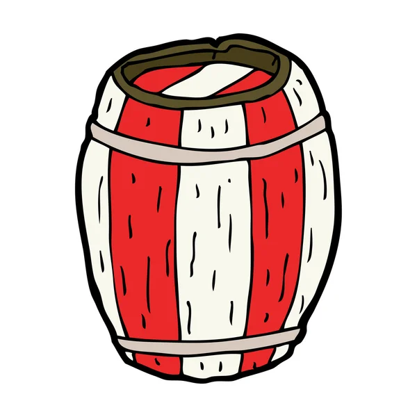 Desenho animado barril pintado — Vetor de Stock