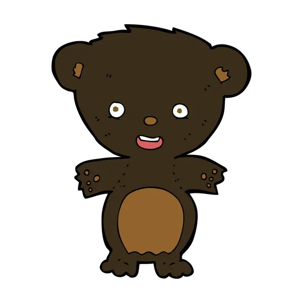 Urso preto dos desenhos animados —  Vetores de Stock