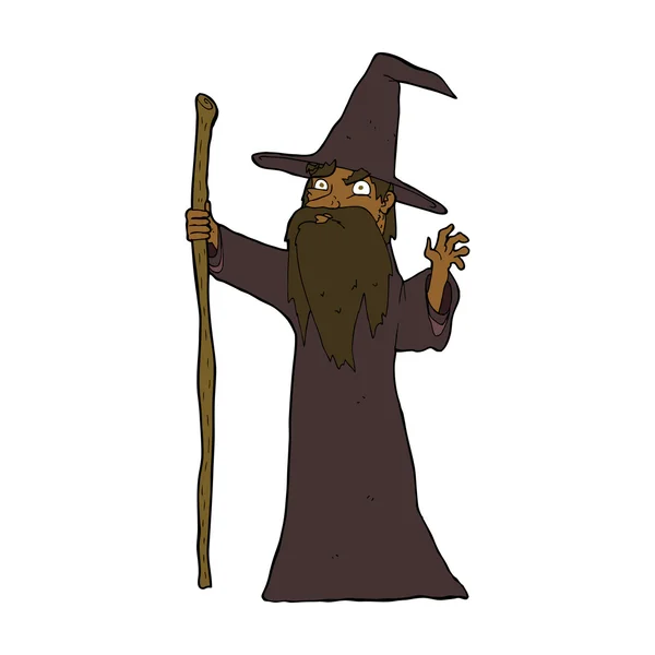 Cartoon spooky wizard — Stockvector