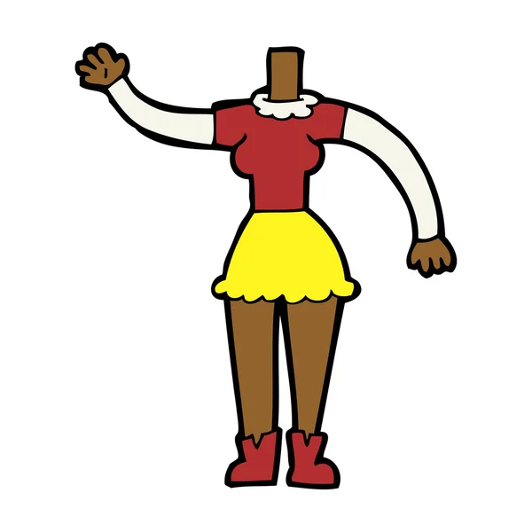 Cartoon female body (add photos or mix and match cartoons) — Stock Vector