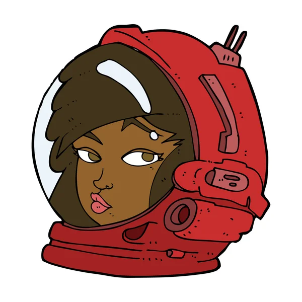 Cartoon vrouwelijke astronaut — Stockvector