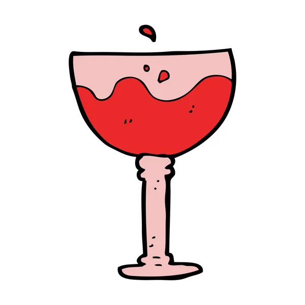 Cartoon-Glas Wein — Stockvektor