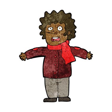 şaşırmış adam çizgi film