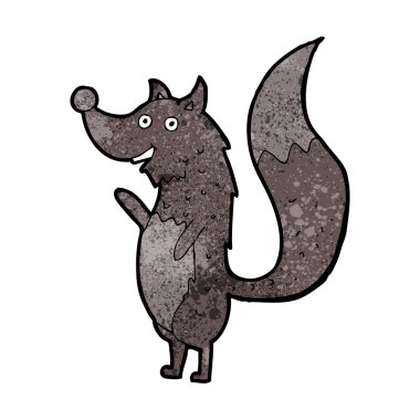 karikatür sallayarak kurt