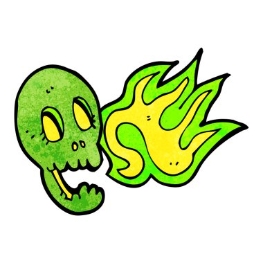 komik karikatür kafatası