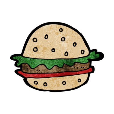 karikatür hamburger