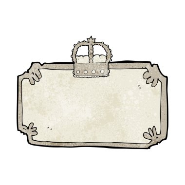 karikatür eski çerçeve afişi