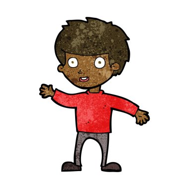 karikatür mutlu çocuk