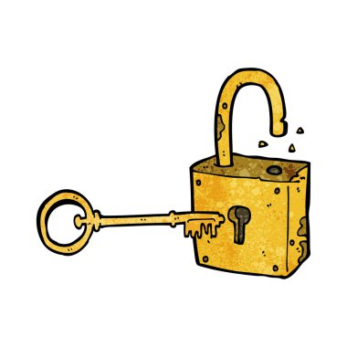 caroon paslı eski asma kilit