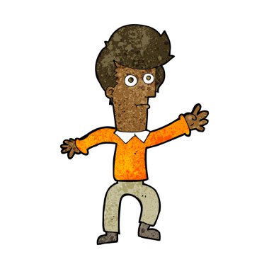 çizgi adam sallayarak