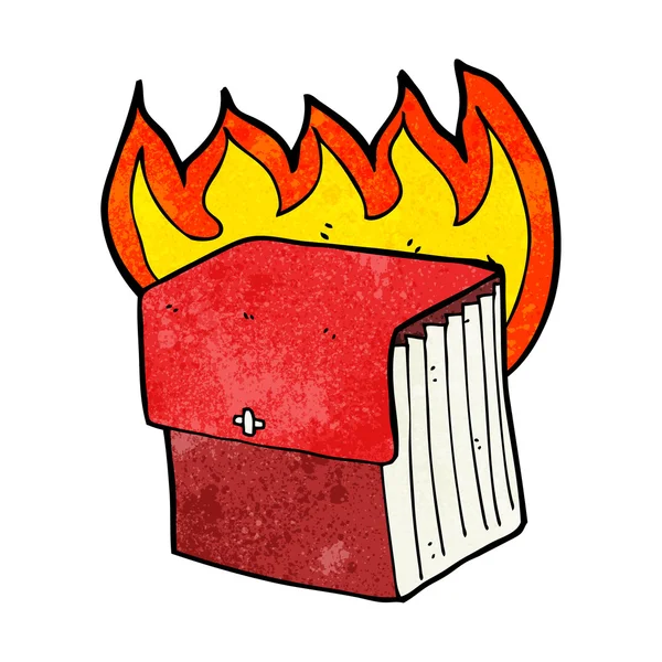 Cartoon burning business files — Stock Vector