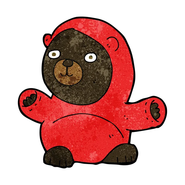 Lindo oso negro de dibujos animados — Vector de stock