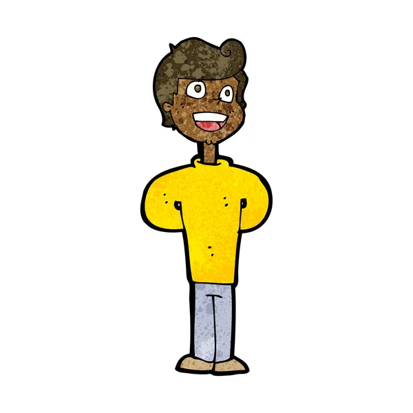 Dibujos animados hombre feliz — Vector de stock