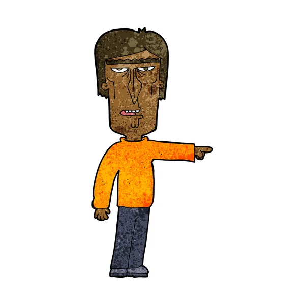 Cartoon aanwijsapparaat man — Stockvector