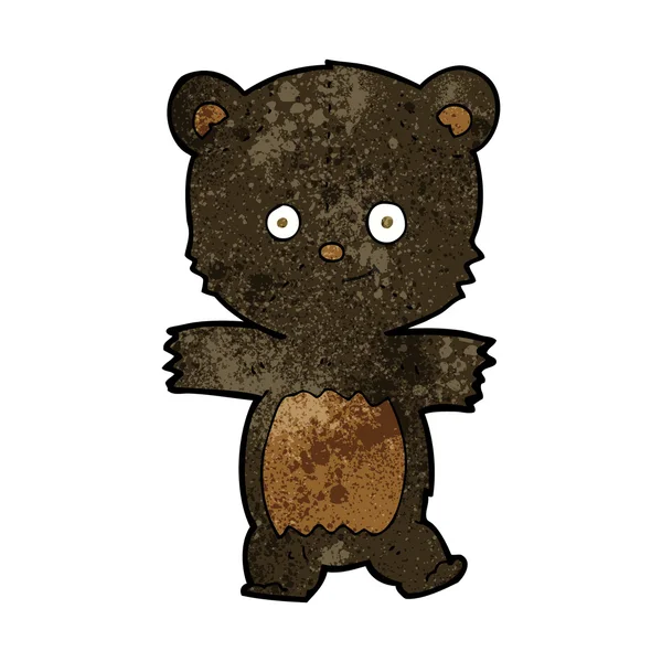 Bonito cartoon preto urso —  Vetores de Stock