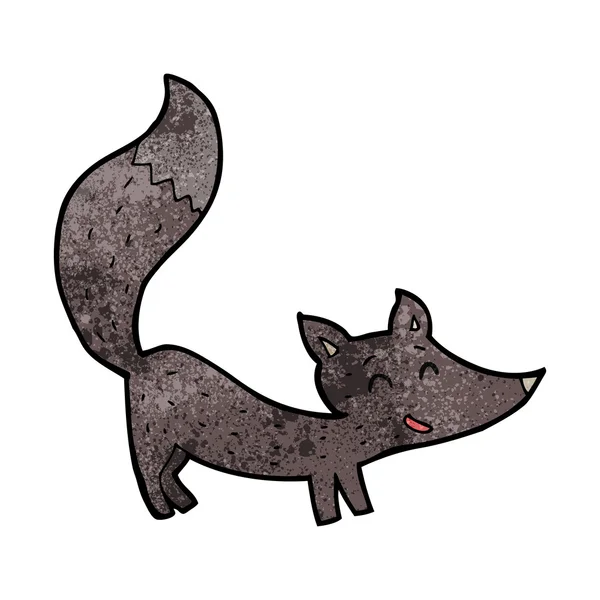 Dibujos animados pequeño lobo cachorro — Vector de stock