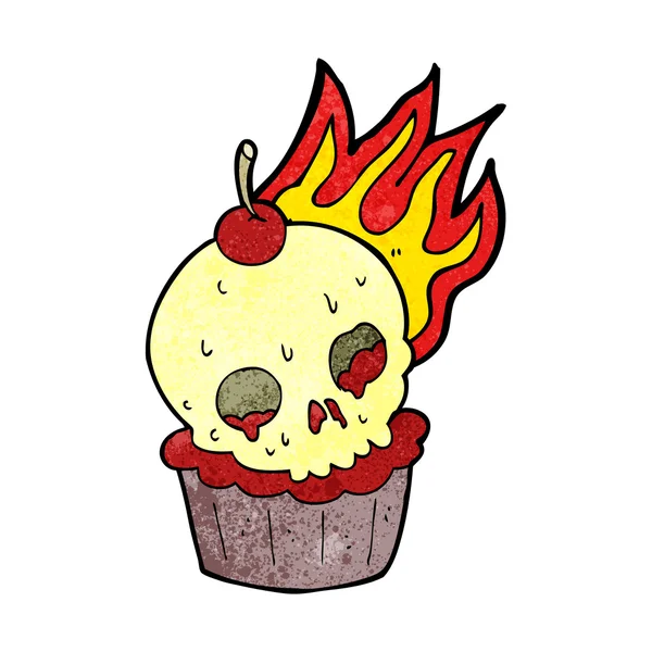 Cartoon halloween cup cake — Stockvector