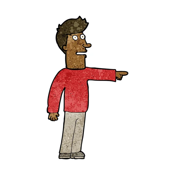 Cartoon man wijzen — Stockvector