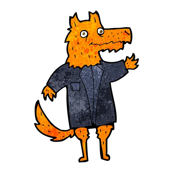 Cartoon fox businessman — Stock Vector
