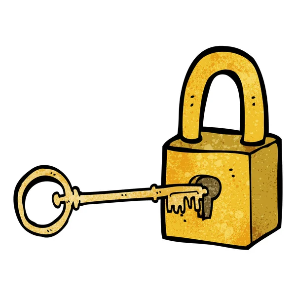 卡通挂锁和钥匙 — 图库矢量图片
