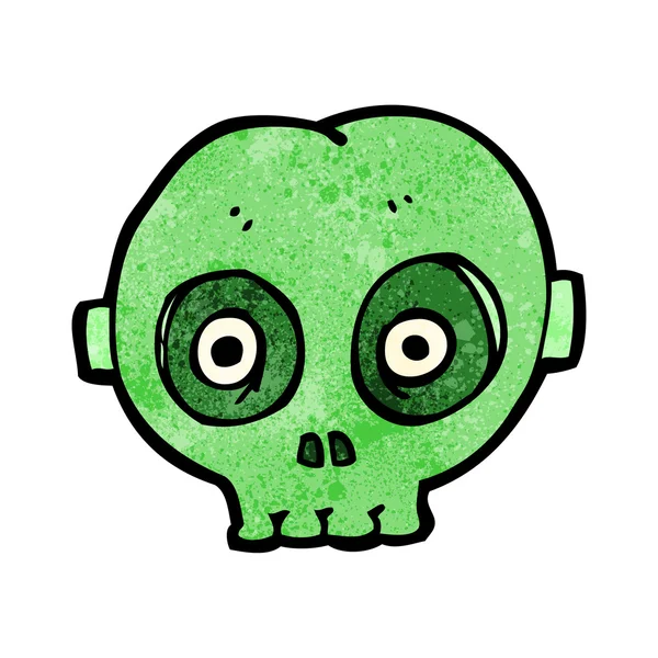 Dessin animé masque crâne halloween — Image vectorielle