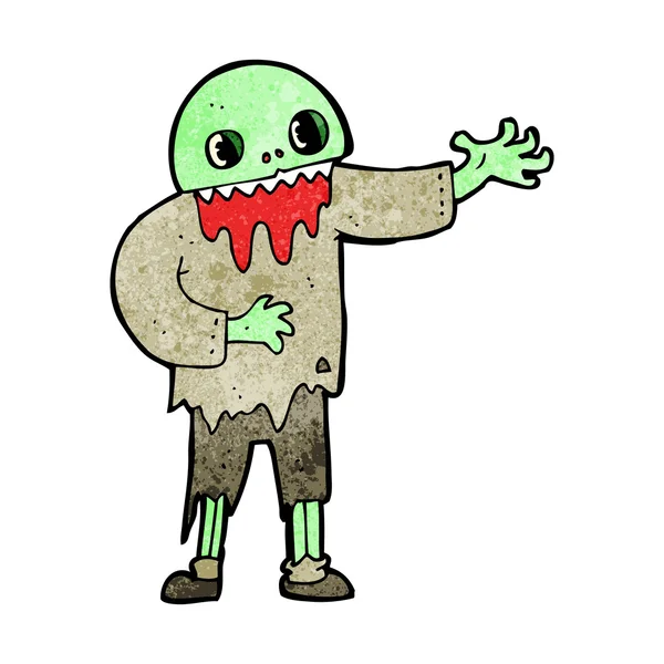 Cartone animato zombie spettrale — Vettoriale Stock