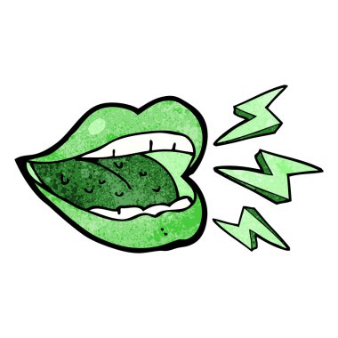 Gülen karikatür cadılar bayramı ağzı