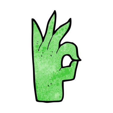 çizgi film tamam el hareketi