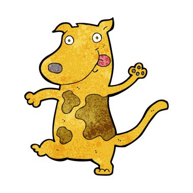 Çizgi film mutlu köpek.