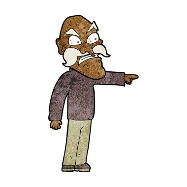 öfkeli yaşlı adam çizgi film