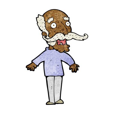 Karikatür ihtiyarı şaşırtıyor.