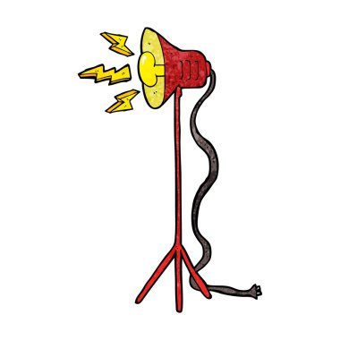 çizgi film stüdyo lambası parlıyor