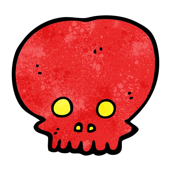 Cartoon spooky skull symbol — Stock Vector