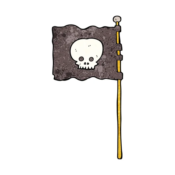 Cartoon waving pirate flag — Stock Vector