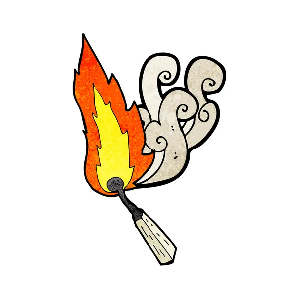 Cartoon brandende lucifer — Stockvector