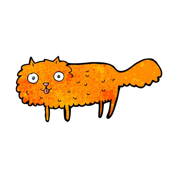 Gato peludo de dibujos animados — Vector de stock