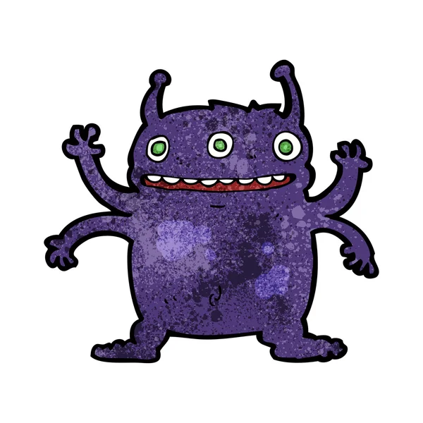 Dessin animé monstre alien — Image vectorielle