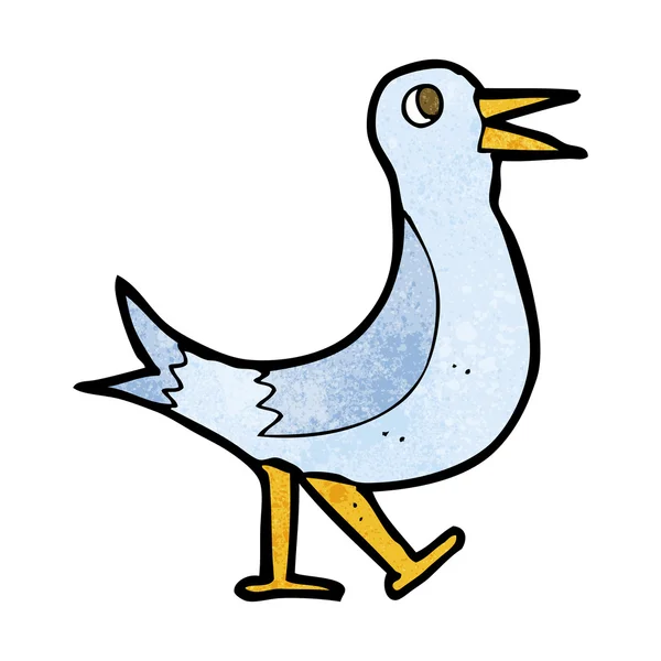 Dibujos animados caminar pájaro — Archivo Imágenes Vectoriales