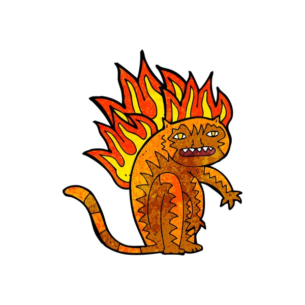 Tigre tigre ardiendo brillante — Vector de stock