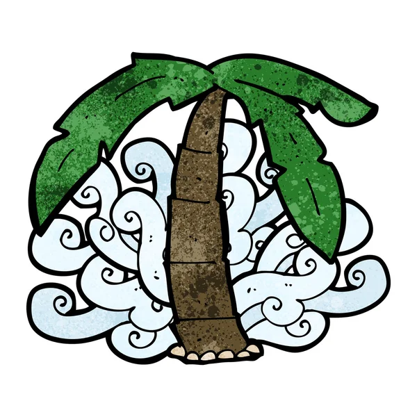 Rajzfilm palm tree szimbólum — Stock Vector