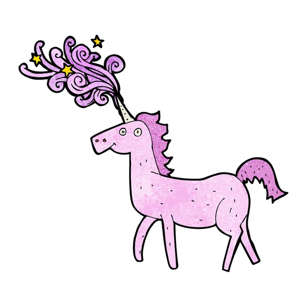 Kartun magis unicorn - Stok Vektor