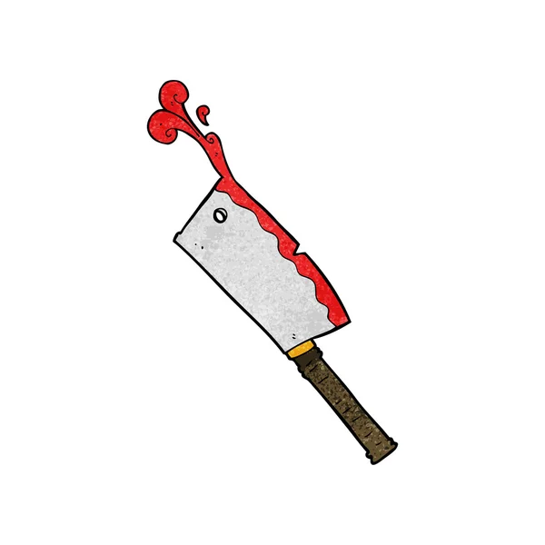 Desen animat carne cleaver — Vector de stoc