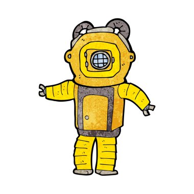 çizgi film derin deniz dalgıcı 