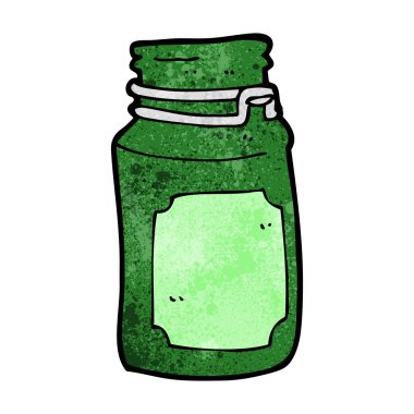 karikatür mutfak kavanozu