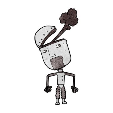 karikatür komik robot