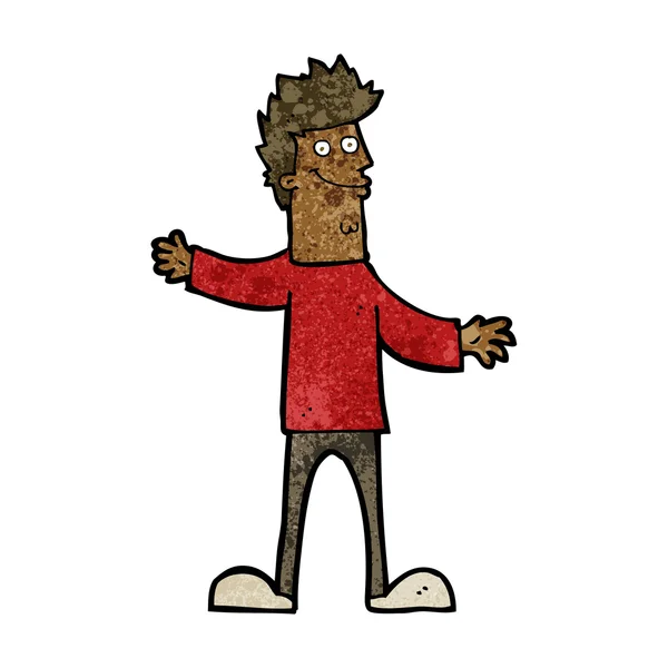 Cartoon gelukkig man — Stockvector