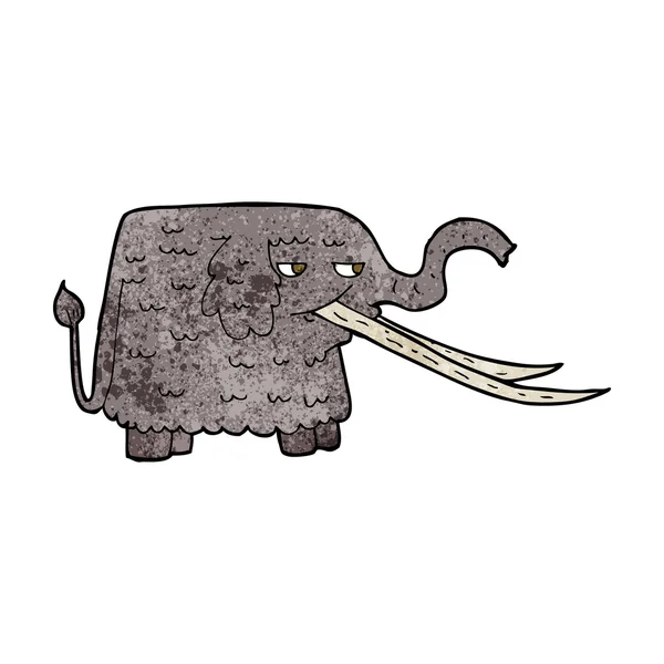 Karikatür yünlü mammoth — Stok Vektör